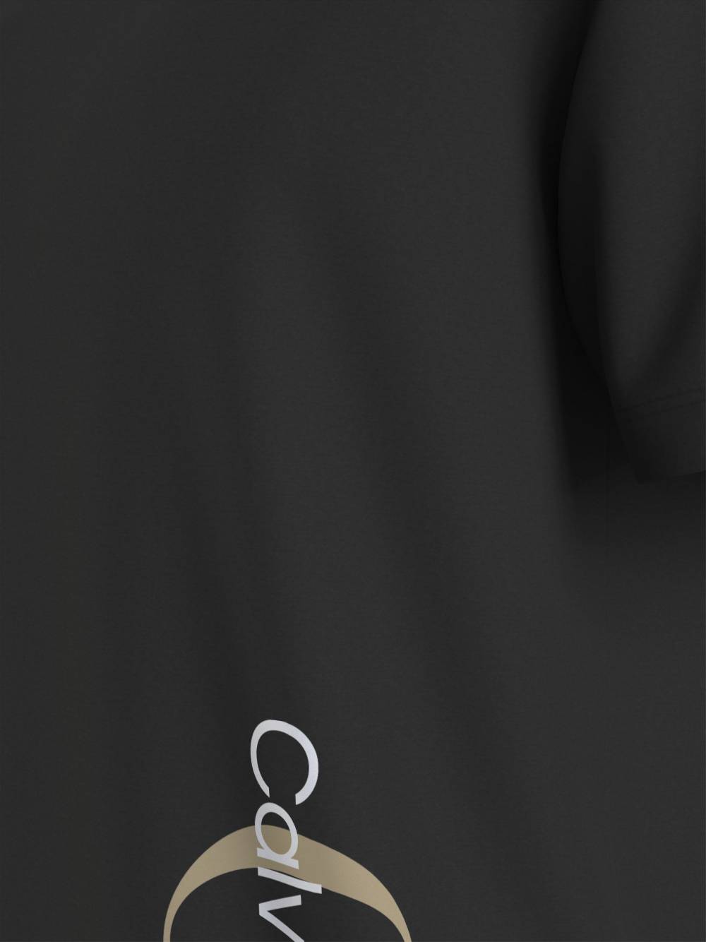 CALVIN KLEIN  T-shirt da Uomo Calvin Klein Nera in Cotone con Collo Rotondo Prezzo Ridotto