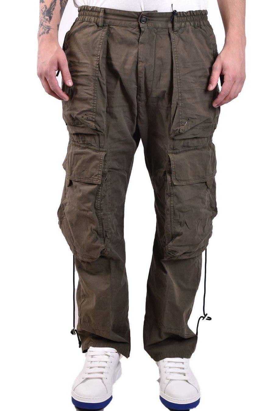 DSQUARED2  Pantaloni Verdi Elasticizzati da Uomo DSQUARED2 Sottocosto