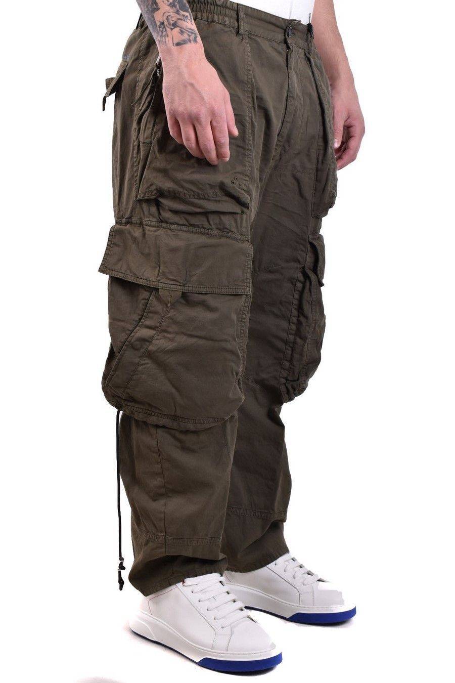 DSQUARED2  Pantaloni Verdi Elasticizzati da Uomo DSQUARED2 Sottocosto