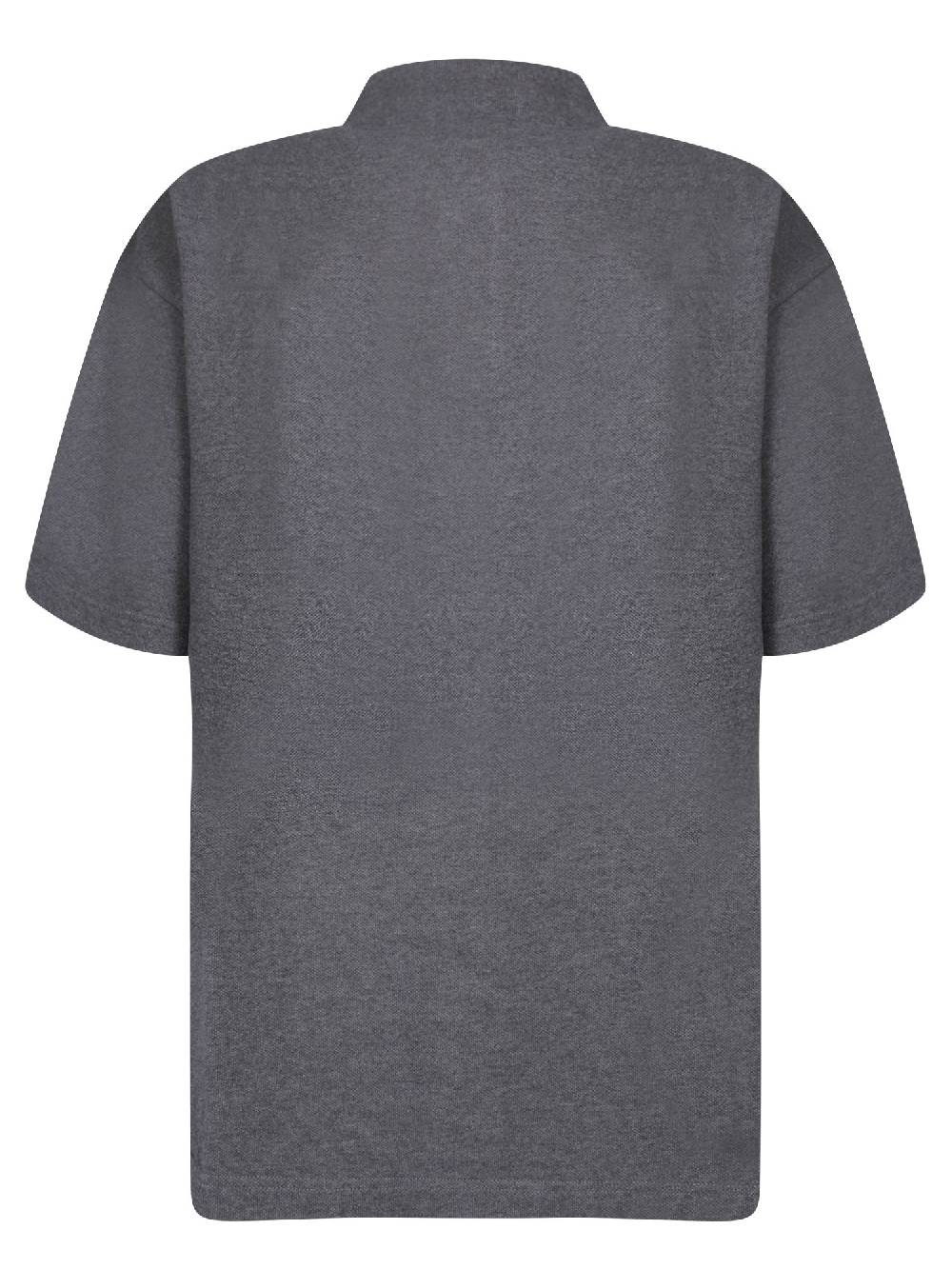 MAISON KITSUNÉ  Polo in Cotone Grigio Maison Kitsuné da Uomo Offerta
