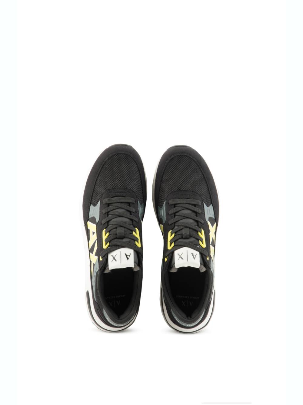 ARMANI EXCHANGE  Sneakers Uomo Armani Exchange Nero con Inserti in Camoscio Offerte
