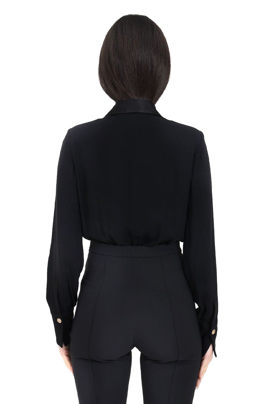 ELISABETTA FRANCHI  Camicia Nera in Viscosa Elisabetta Franchi Donna Negozio
