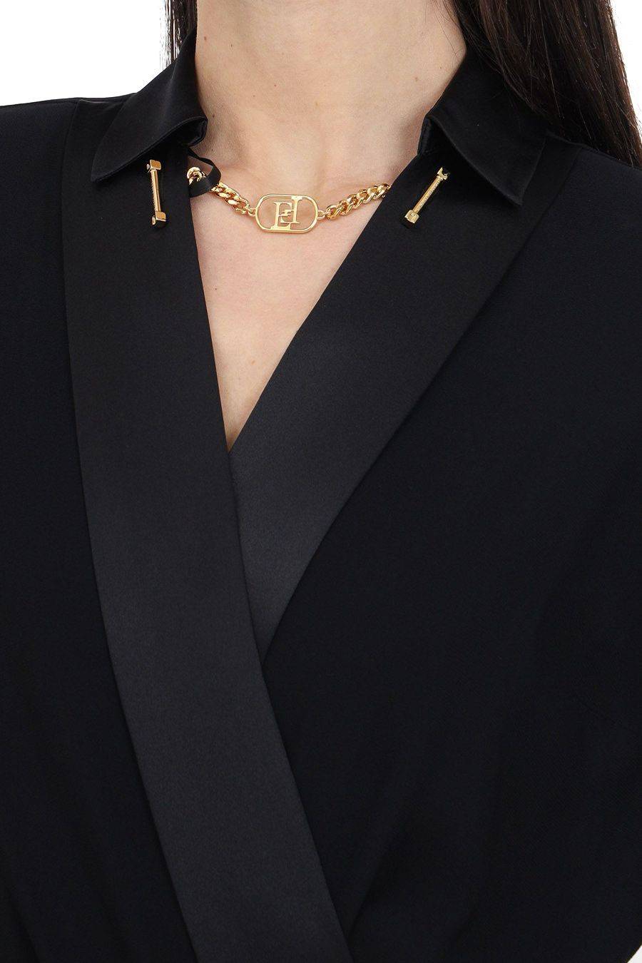 ELISABETTA FRANCHI  Camicia Nera in Viscosa Elisabetta Franchi Donna Negozio