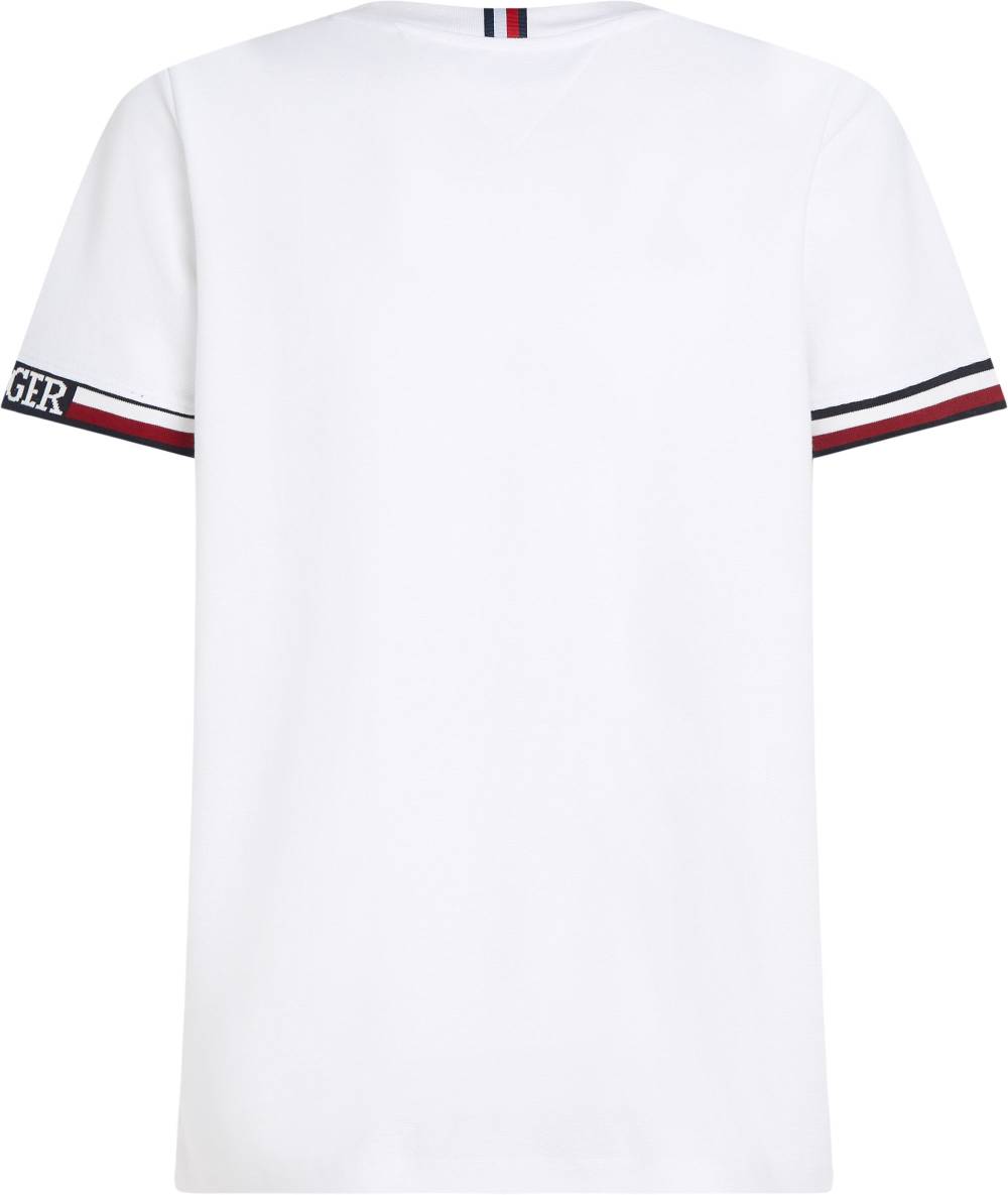 TOMMY HILFIGER  T-Shirt Uomo Tommy Hilfiger Bianca Regular Fit - Misto Cotone Italia
