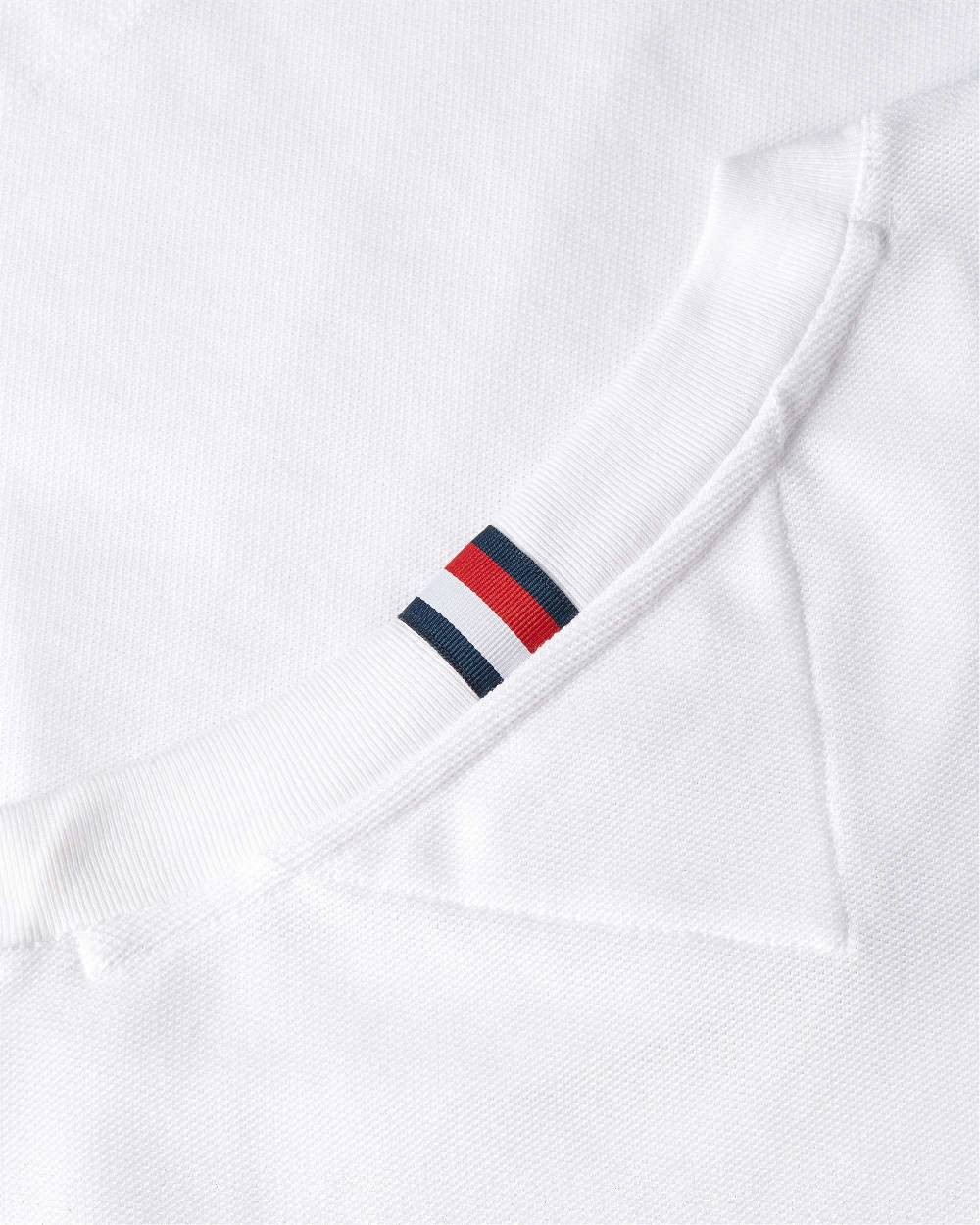 TOMMY HILFIGER  T-Shirt Uomo Tommy Hilfiger Bianca Regular Fit - Misto Cotone Italia