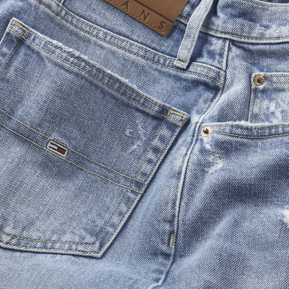 TOMMY JEANS  Jeans Mom Tommy in Cotone Elasticizzato Blu da Donna Qualità Garantita