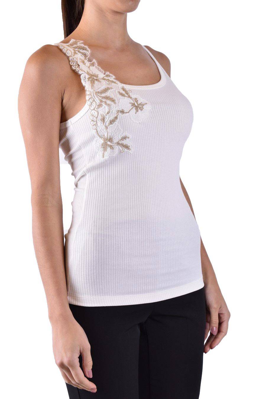 ERMANNO SCERVINO  Maglia Cotone Bianco Avorio Ermanno Scervino Donna Prezzo Ridotto
