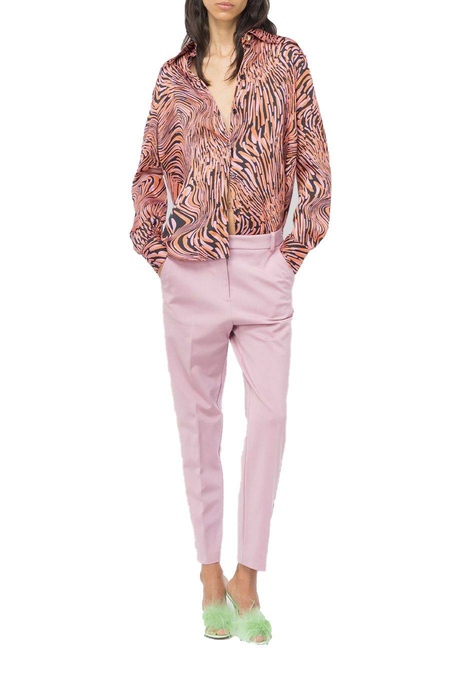 PINKO  Pantaloni Elasticizzati PINKO in Viscosa Rosa per Donna Vendite Flash