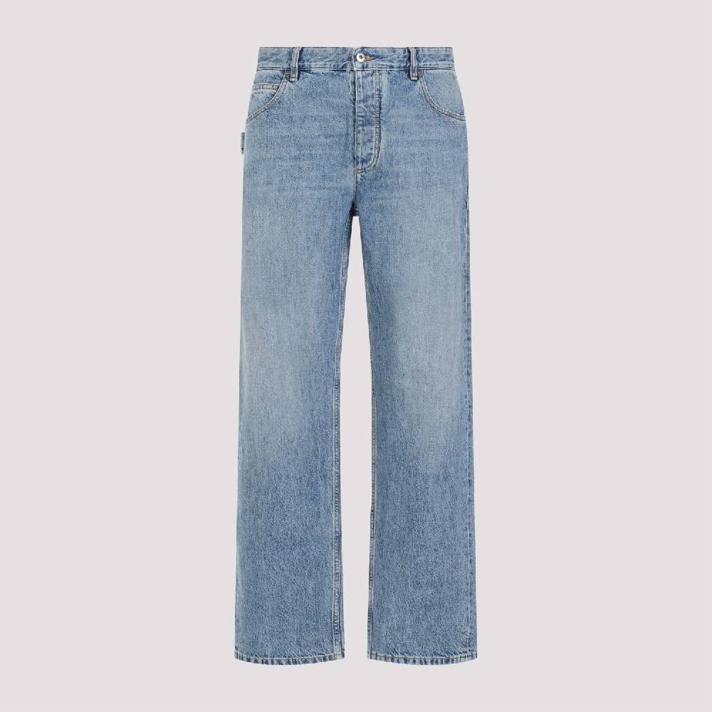 BOTTEGA VENETA  Jeans Dritti in Cotone Blu Medio Uomo Bottega Veneta Nuova