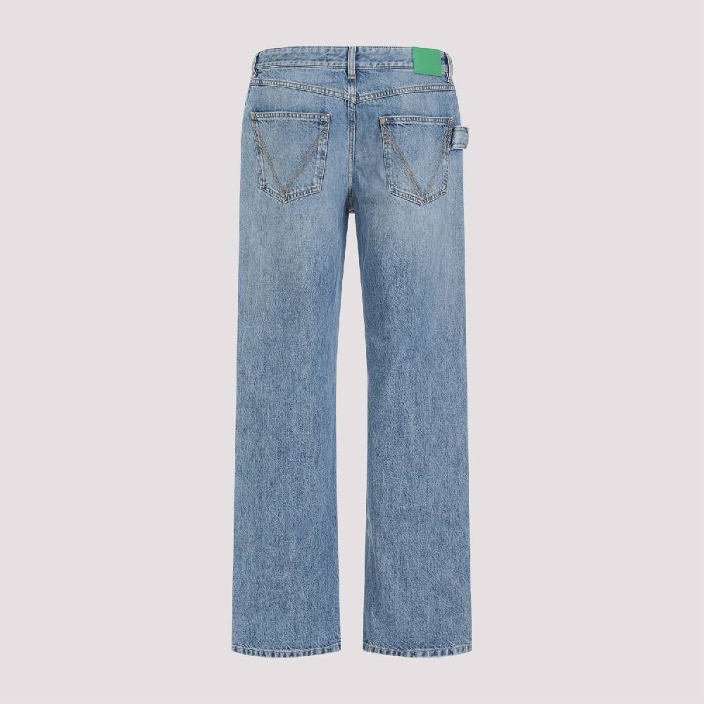 BOTTEGA VENETA  Jeans Dritti in Cotone Blu Medio Uomo Bottega Veneta Nuova