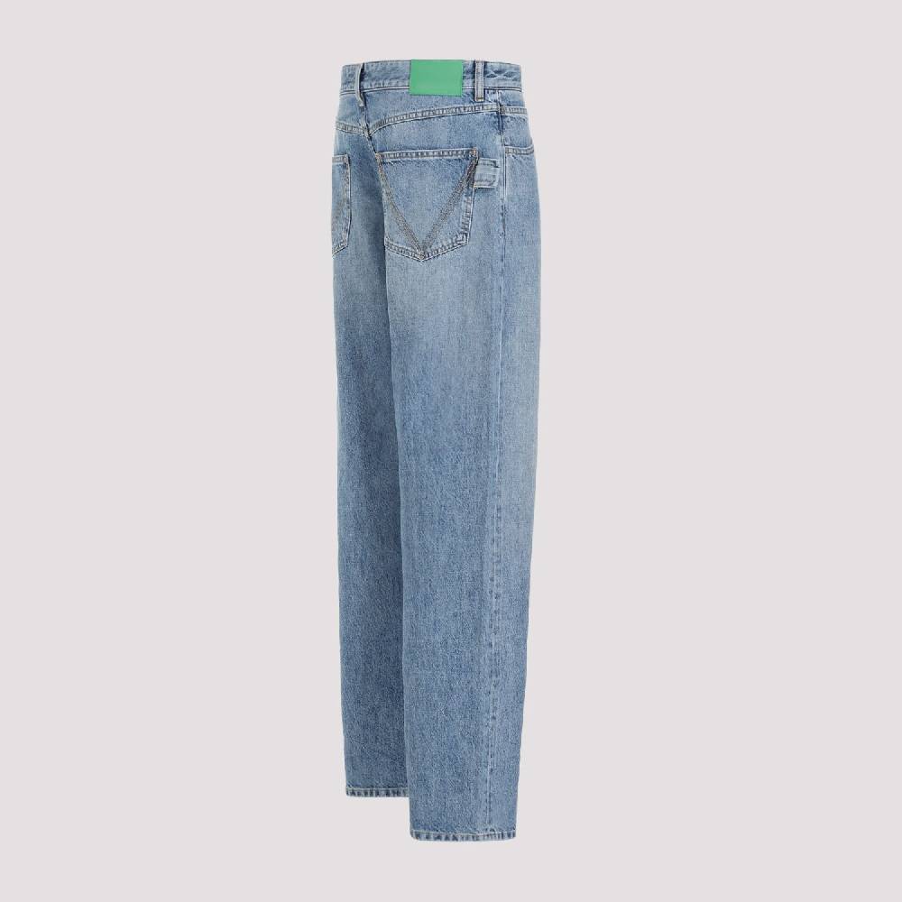 BOTTEGA VENETA  Jeans Dritti in Cotone Blu Medio Uomo Bottega Veneta Nuova
