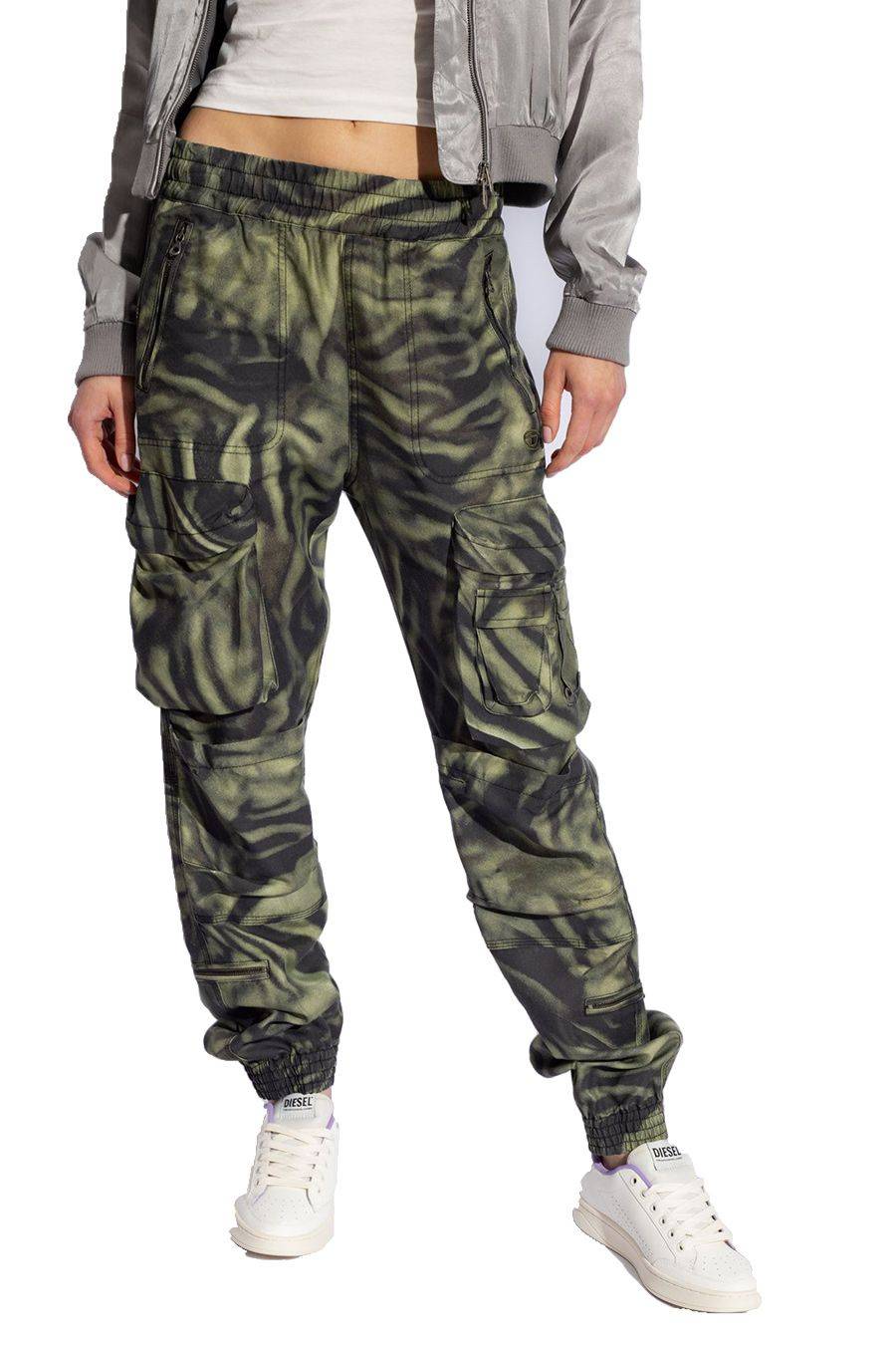 DIESEL  Pantaloni Diesel Multicolor in Lyocell per Donna - A12216 0WGAL5AFA Moda