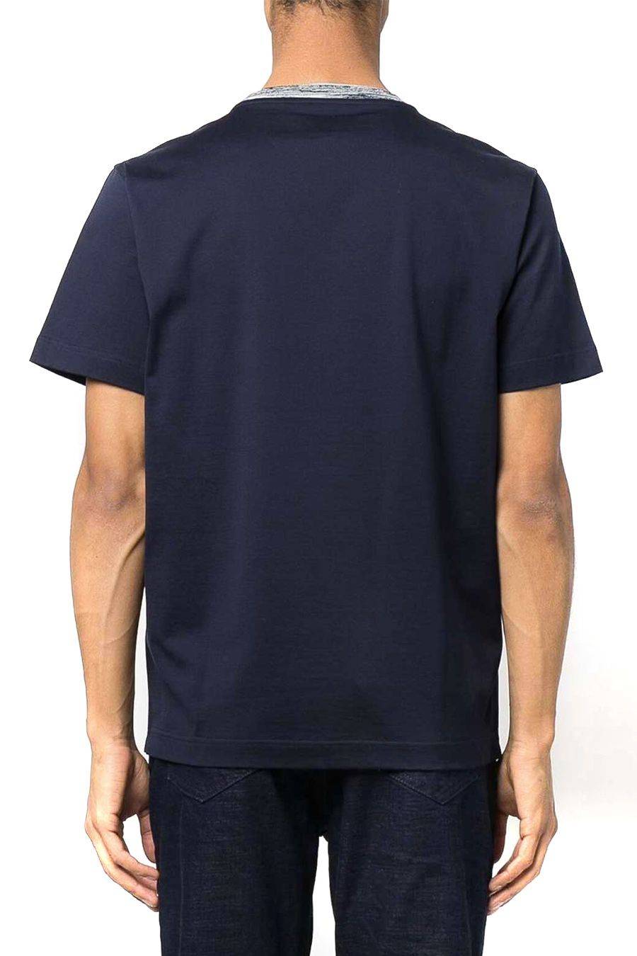 MISSONI  Polo di Cotone Blu Scuro Uomo Missoni UC22SL01-BJ0002-AS70WR Italy