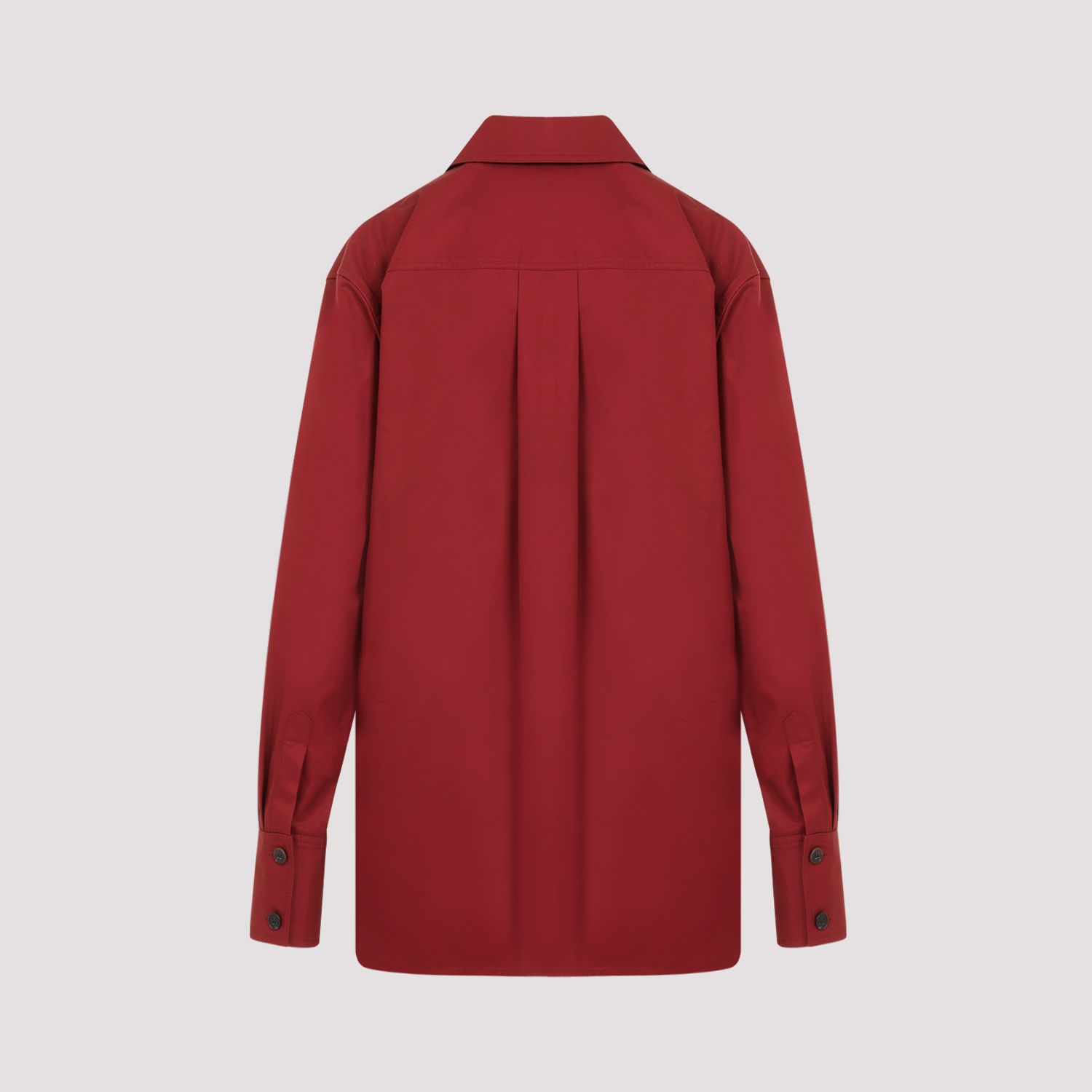 SAINT LAURENT  Camicia Rossa di Cotone Saint Laurent Donna In Linea