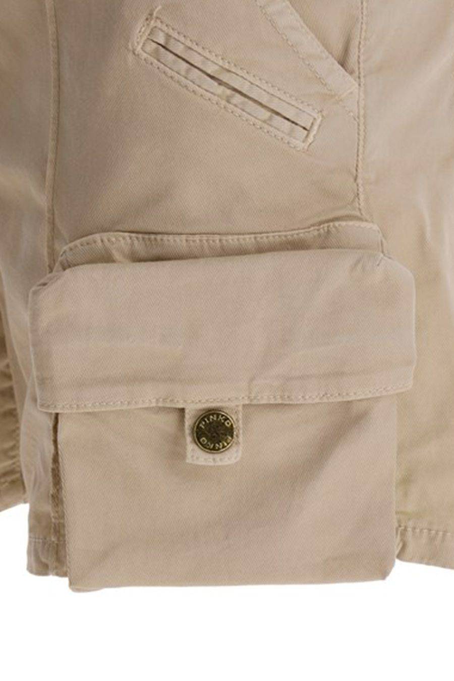 PINKO  Pantaloni PINKO Beige in Cotone da Donna Nuovo