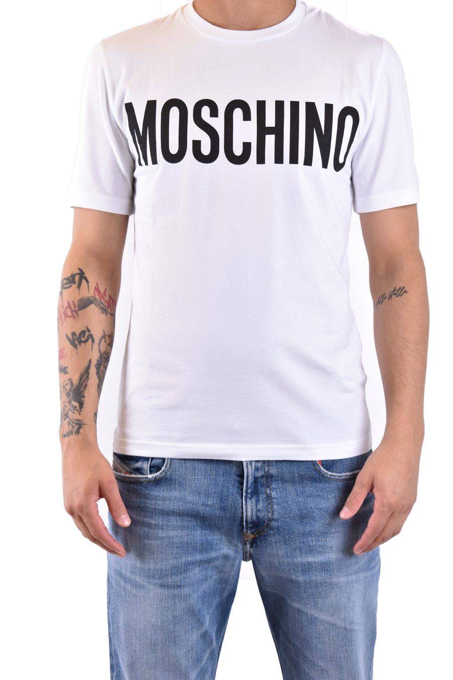 MOSCHINO  Polo Bianca in Cotone da Uomo Moschino A0702 20391001 Vendita
