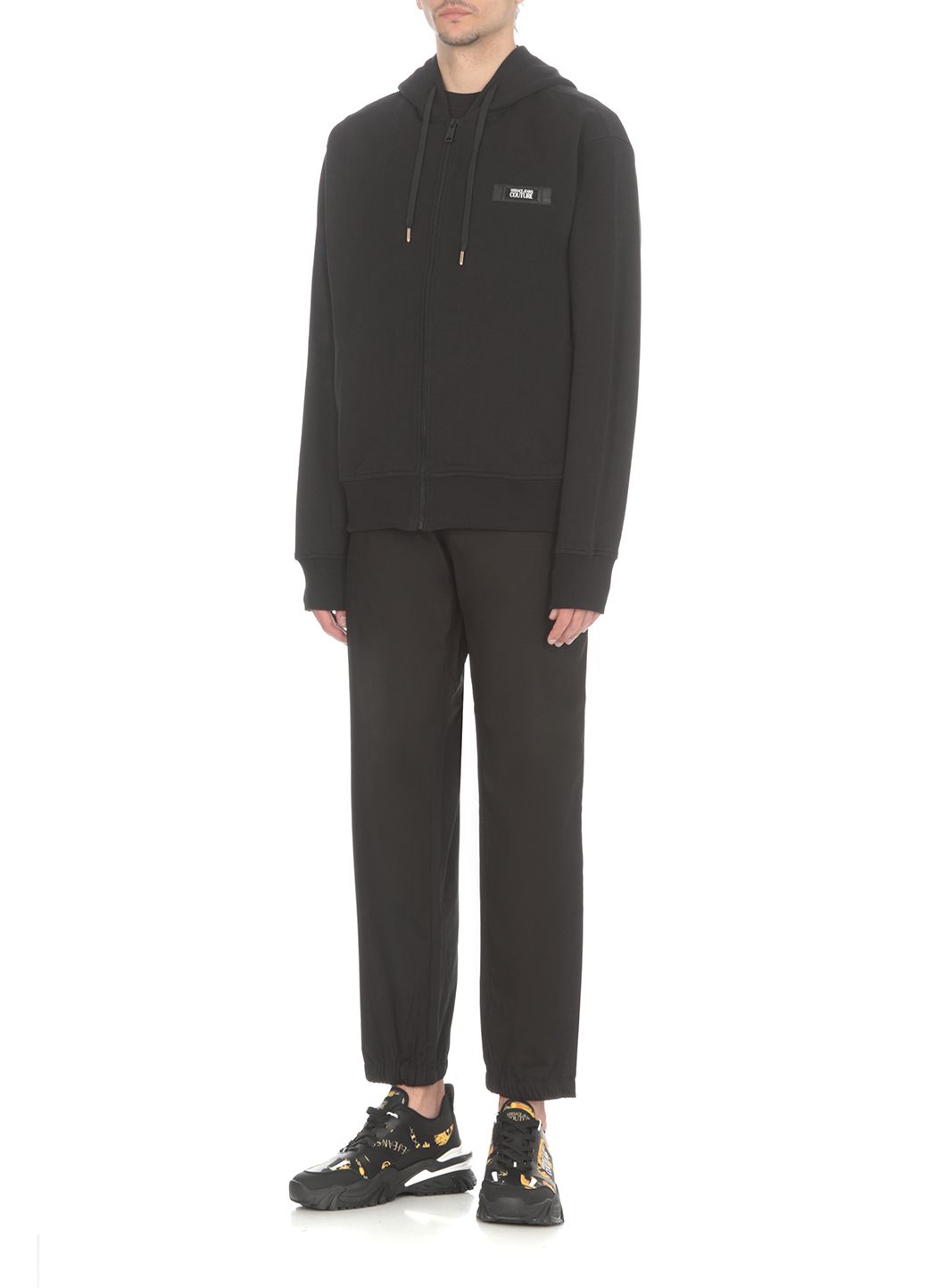 VERSACE JEANS COUTURE  Felpa Versace Jeans Couture in Cotone Nero Uomo Qualità Garantita