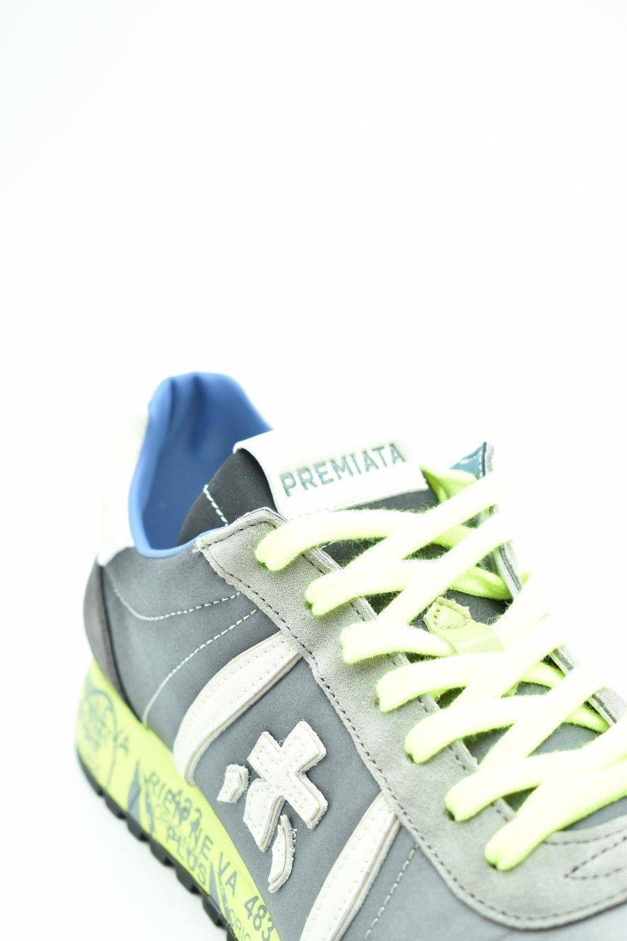 PREMIATA  Sneakers di Pelle Multicolore Premiata Lucy per Uomo Negozi Online