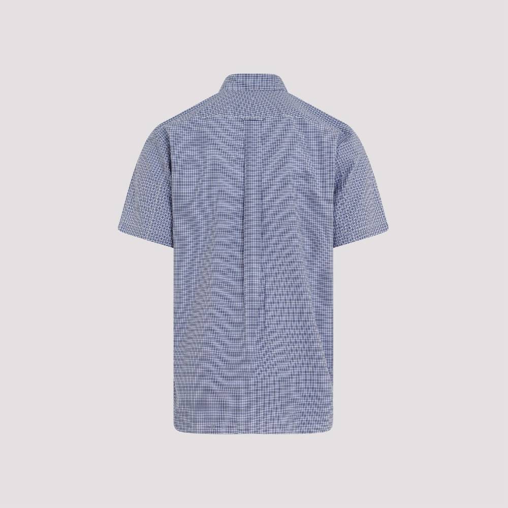 JUNYA WATANABE  Camicia Patchwork Blu in Cotone da Uomo Junya Watanabe Consegna Veloce