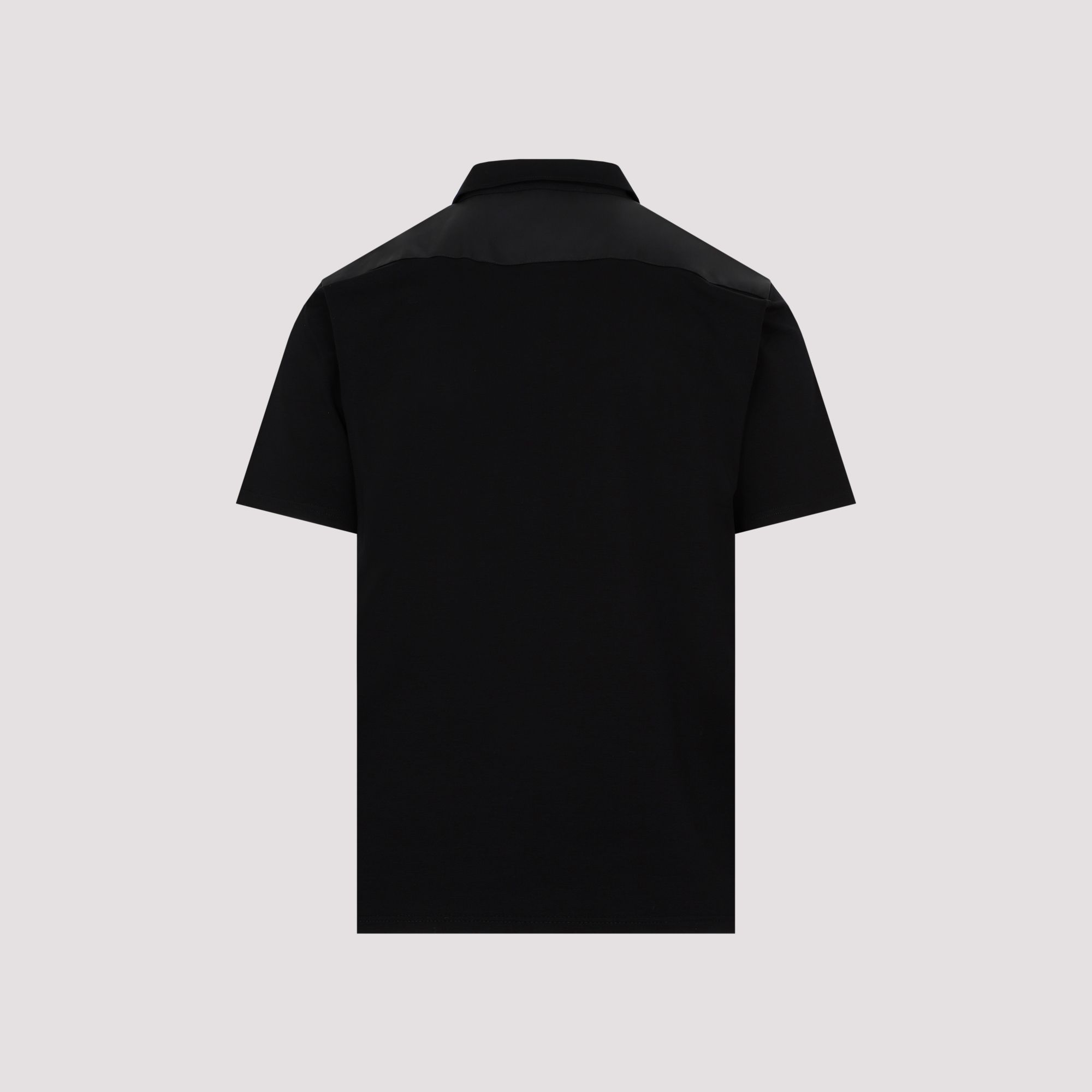 PRADA  Polo Prada in Cotone Nero - Colletto Classico & Logo Promozione Limitata