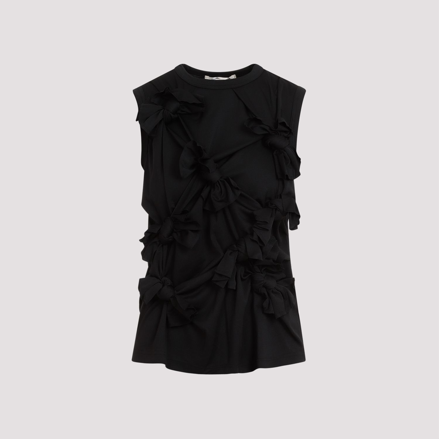 COMME DES GARÇONS  Top Senza Maniche Nero Annodato Comme des Garçons - Poliestere Offerta Giorno del Papà