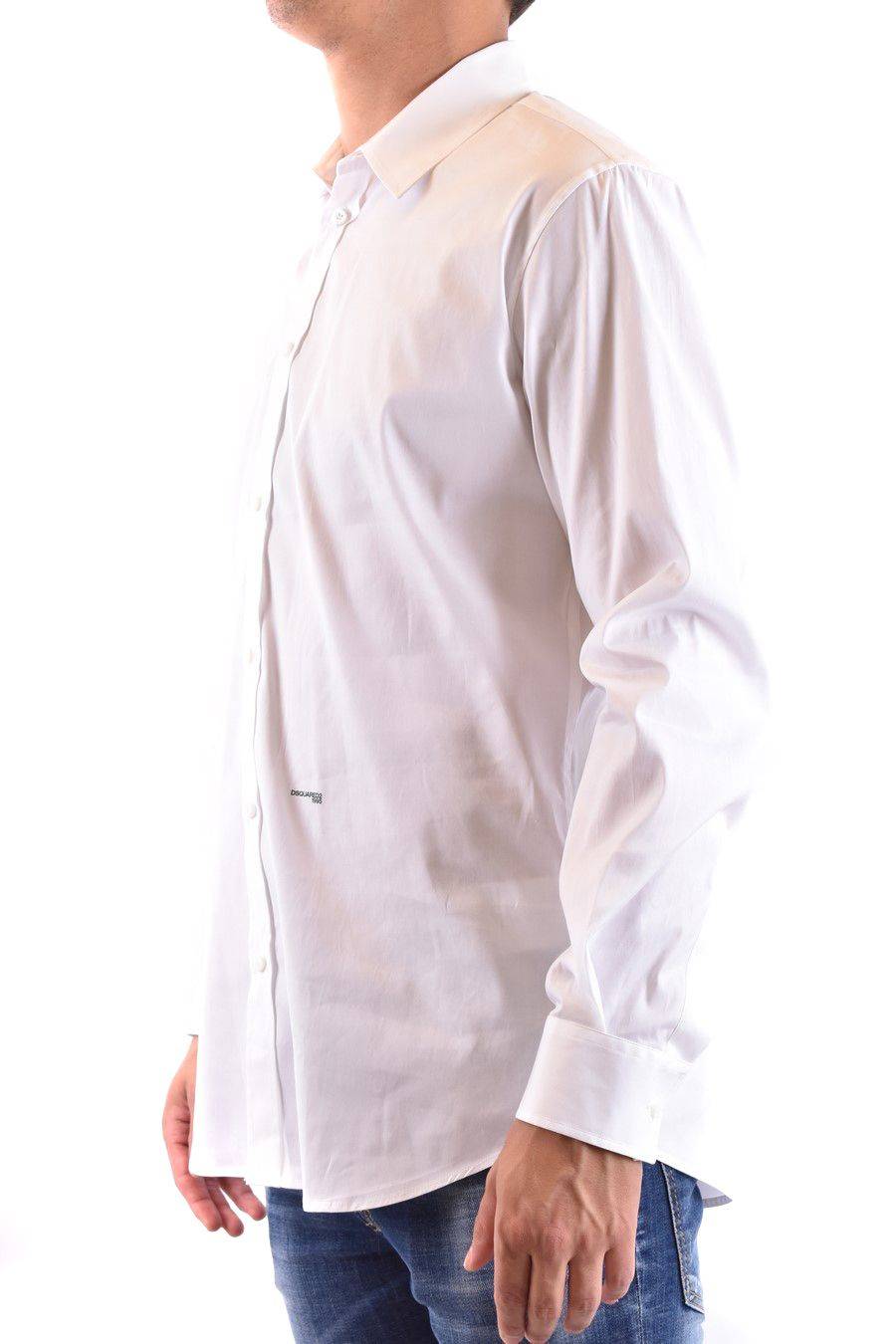 DSQUARED2  Camicia Classica Uomo DSQUARED2 Cotone Bianco Negozio