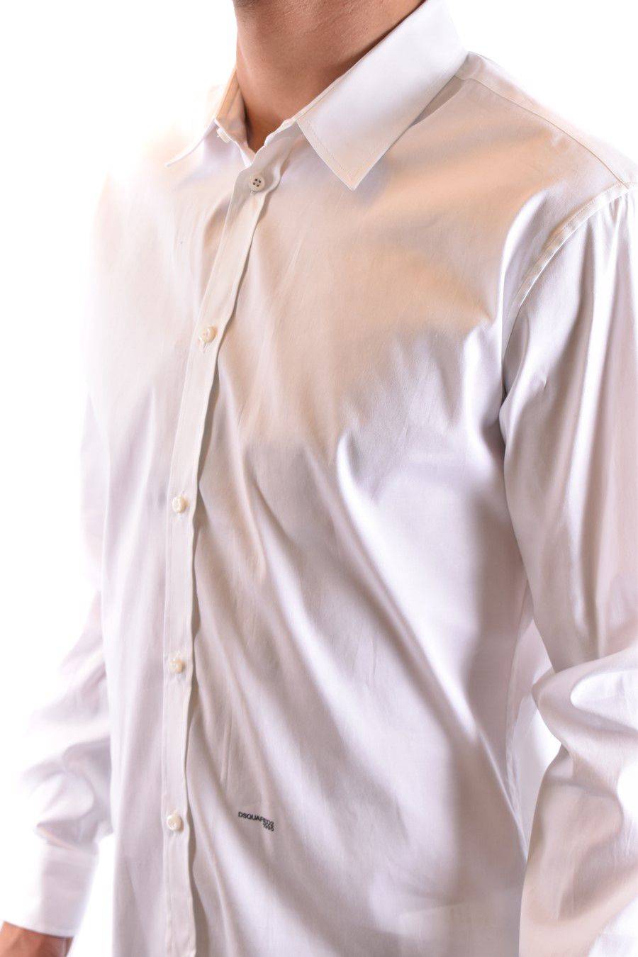 DSQUARED2  Camicia Classica Uomo DSQUARED2 Cotone Bianco Negozio
