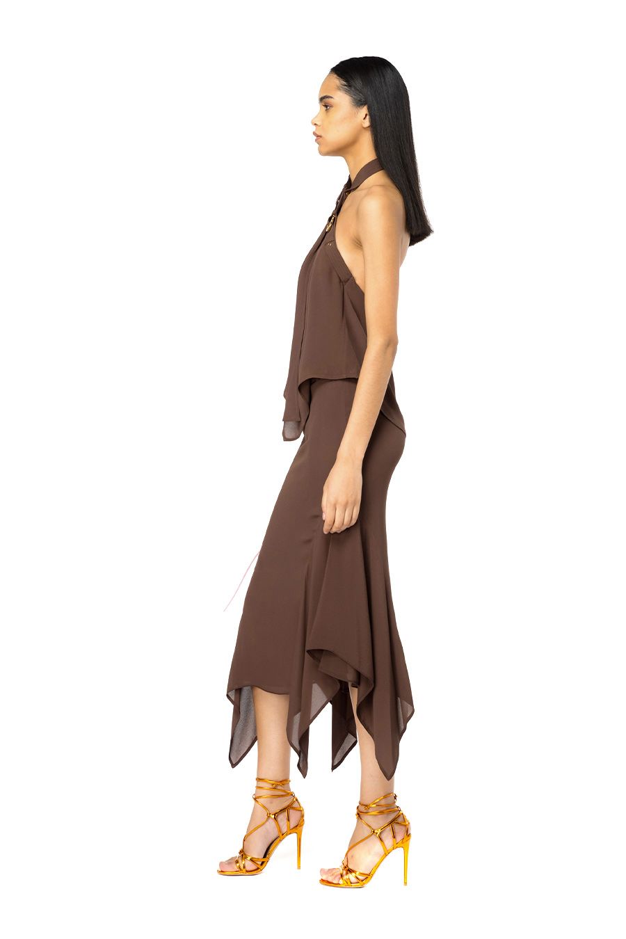 PINKO  Gonna Marrone in Poliestere PINKO da Donna Nuovo