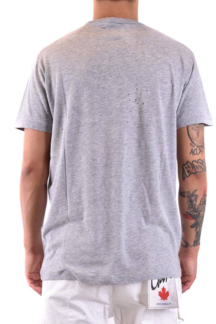 DSQUARED2  Polo Grigia in Cotone Uomo DSQUARED2 Vendita