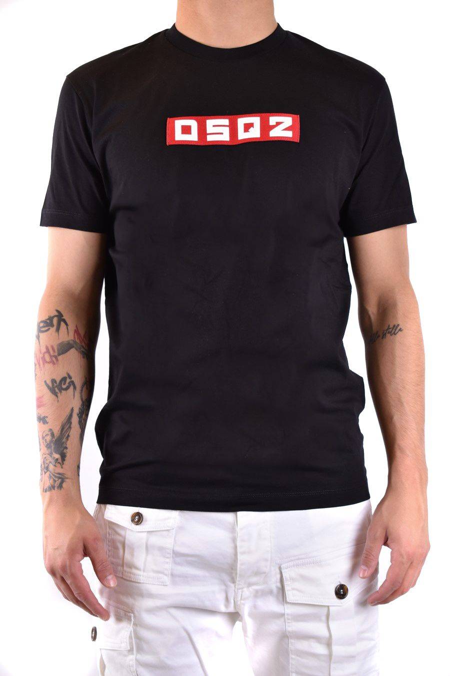 DSQUARED2  T-Shirt Nera in Cotone DSQUARED2 S74GD1223 Fino al 50% di sconto