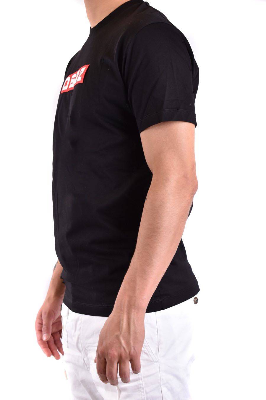 DSQUARED2  T-Shirt Nera in Cotone DSQUARED2 S74GD1223 Fino al 50% di sconto