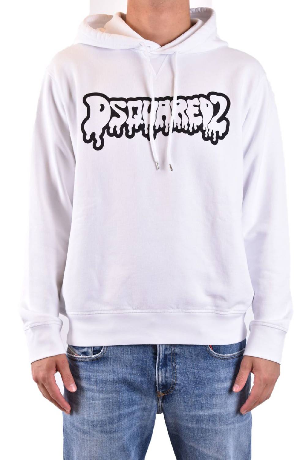 DSQUARED2  Felpa di Cotone Bianca da Uomo DSQUARED2 S74GU0754 Pezzi Unici