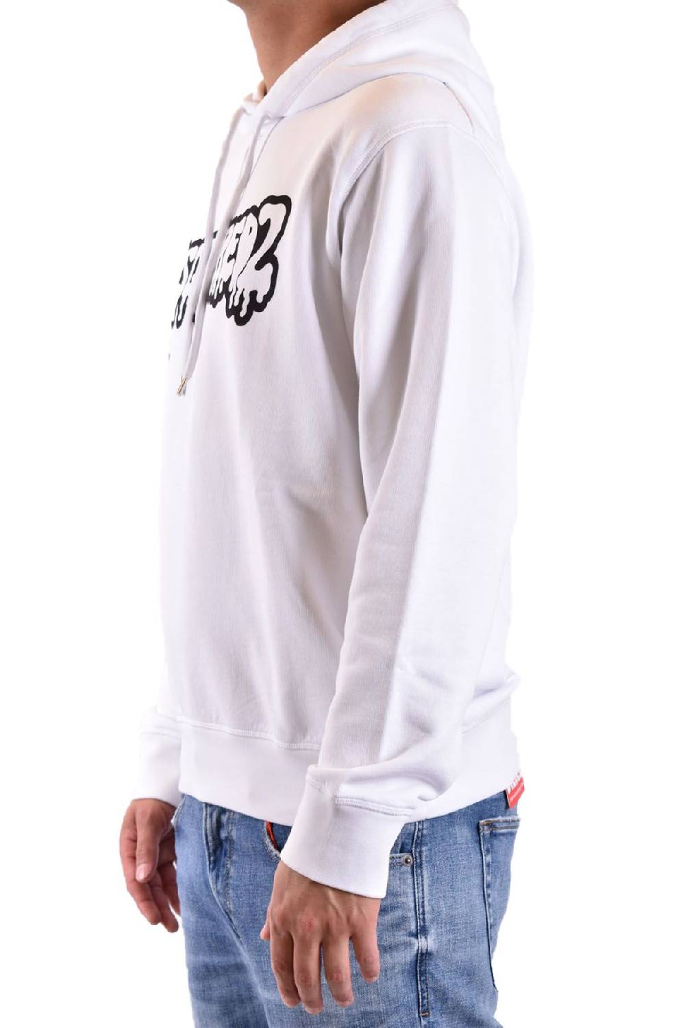 DSQUARED2  Felpa di Cotone Bianca da Uomo DSQUARED2 S74GU0754 Pezzi Unici
