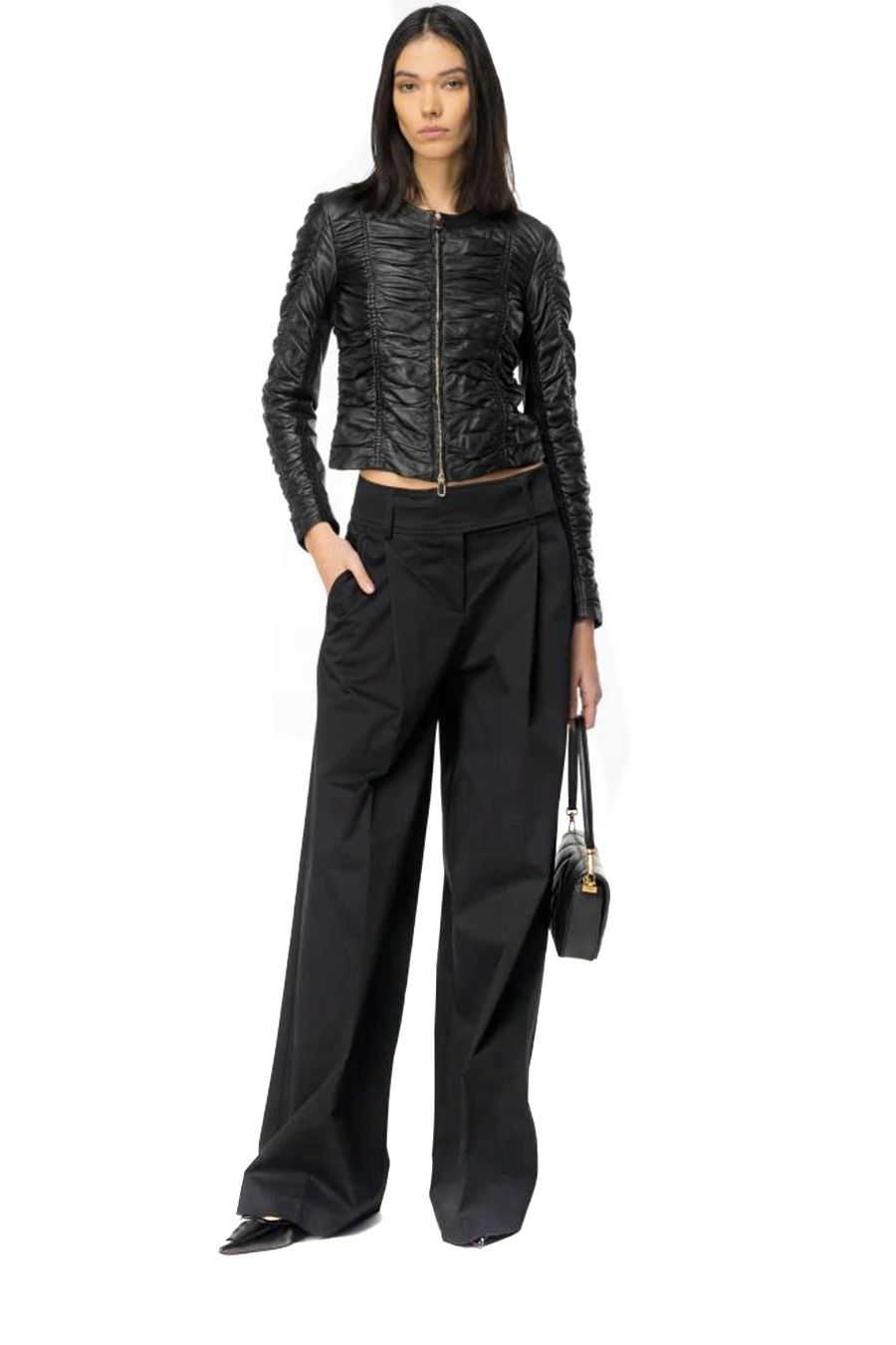 PINKO  Pantaloni Stretch Cotone Nero Donna PINKO Acquista Ora