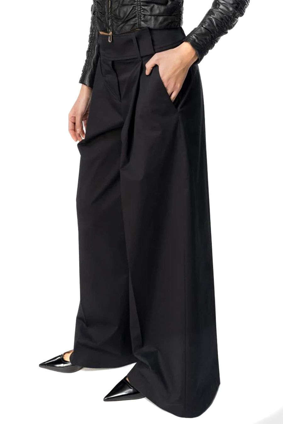 PINKO  Pantaloni Stretch Cotone Nero Donna PINKO Acquista Ora
