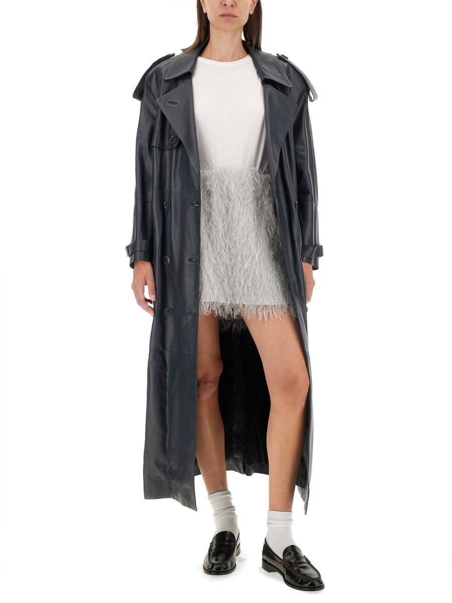 SALVATORE SANTORO TRENCH IN PELLE Vendite Flash