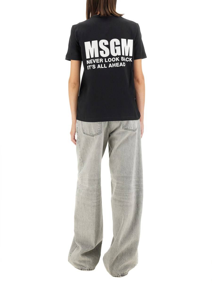 MSGM T-SHIRT CON LOGO Nuova