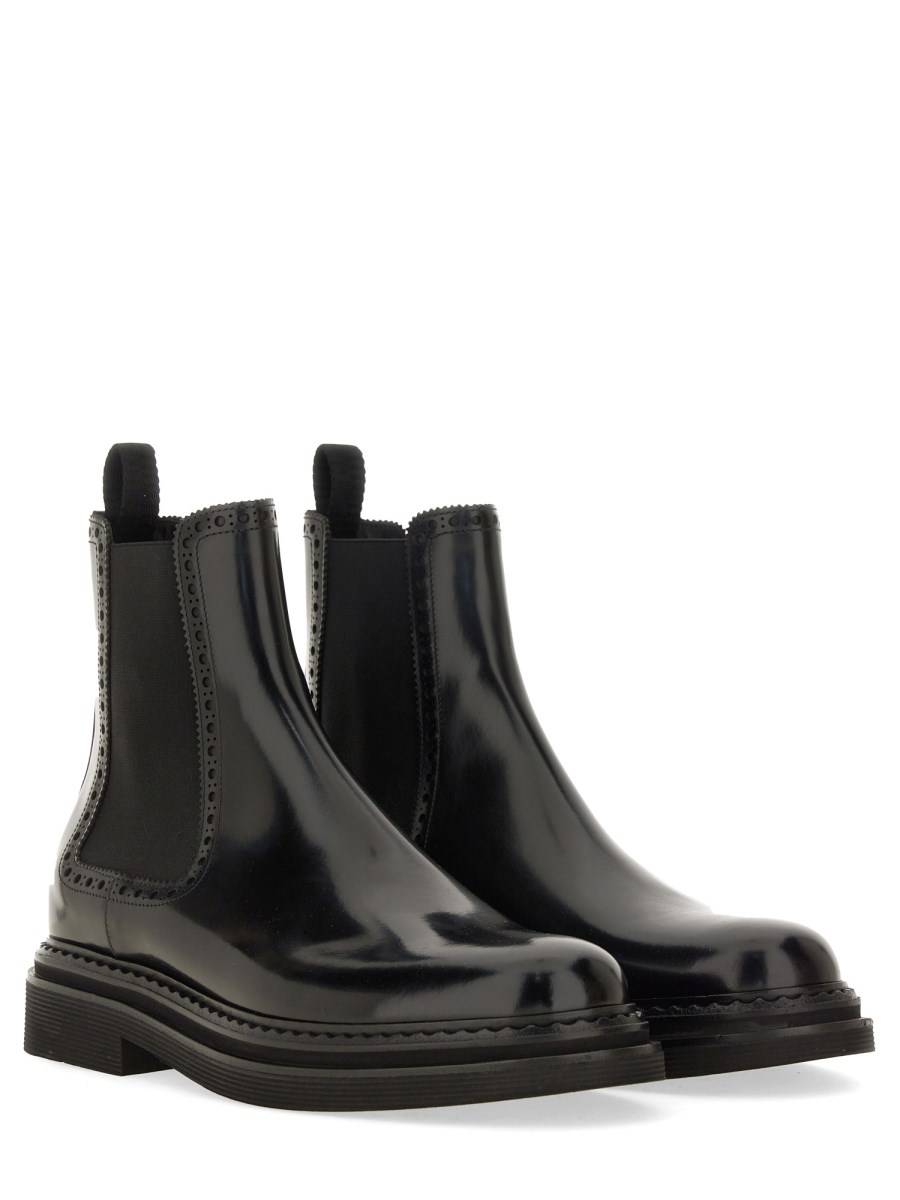 DOLCE & GABBANA STIVALE IN PELLE SPAZZOLATA Outlet