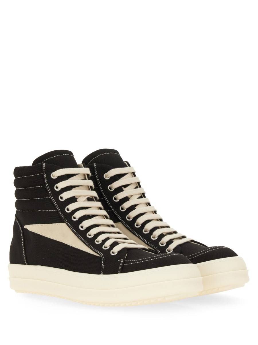 RICK OWENS DRKSHDW SNEAKER VINTAGE HIGH IN DENIM DI COTONE Vendita Calda