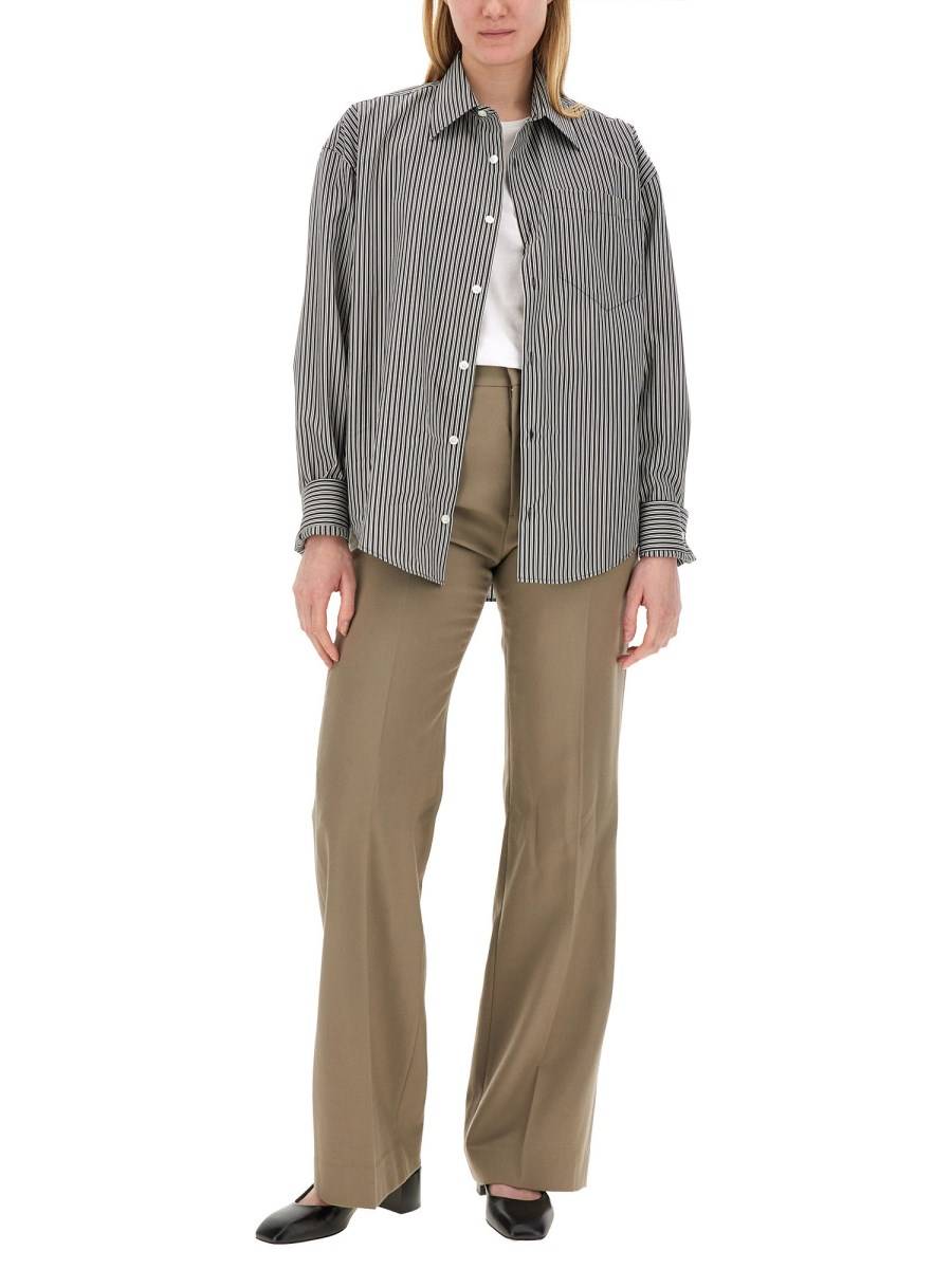 AMI PARIS CAMICIA IN POPELINE DI COTONE CON LOGO Offerte