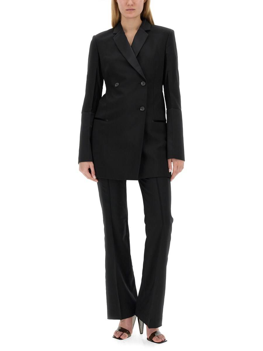 HELMUT LANG PANTALONE BOOTCUT IN TWILL DI MISTO LANA Saldi Di Fabbrica