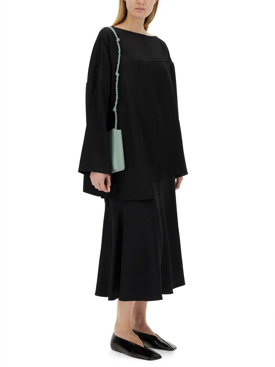 JIL SANDER TOP ASIMMETRICO IN VISCOSA Italia