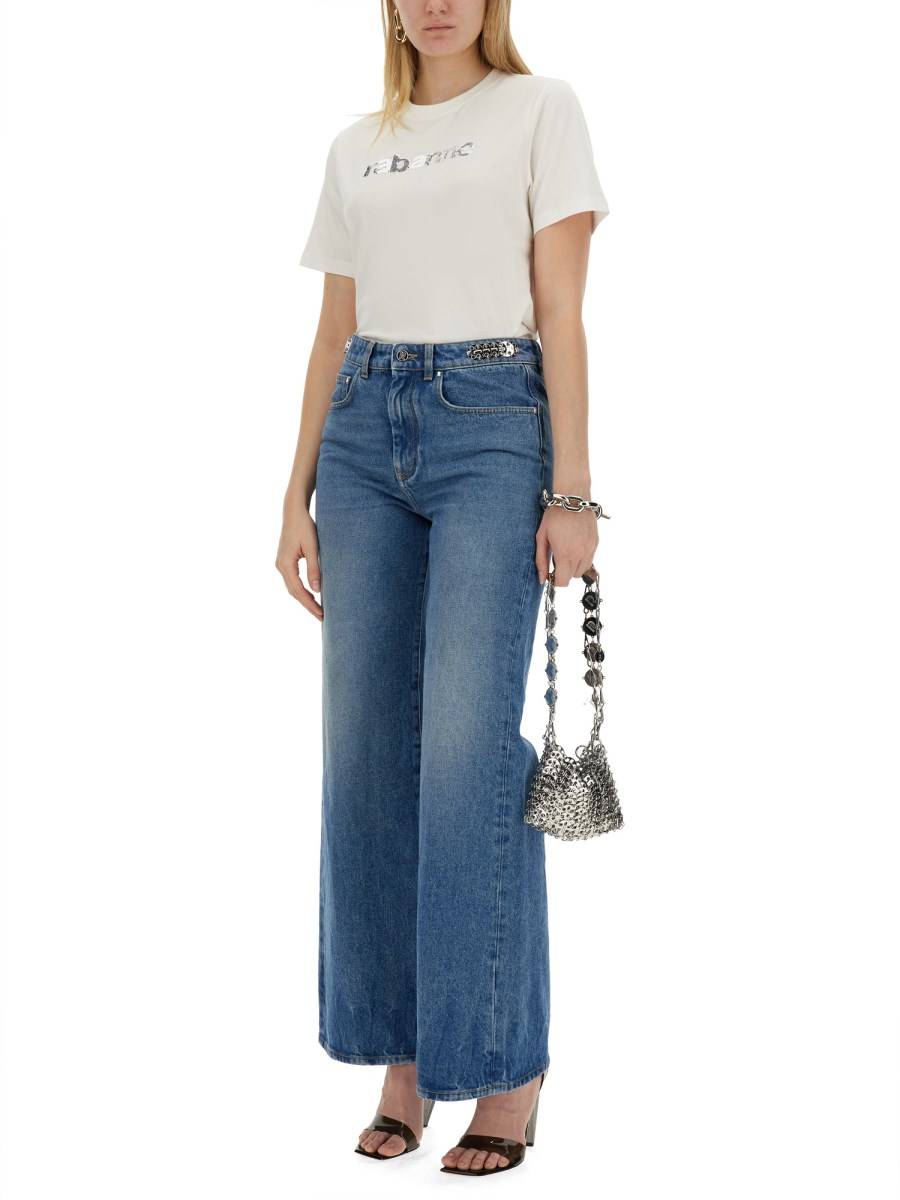 RABANNE JEANS WIDE LEG Rilascio limitato
