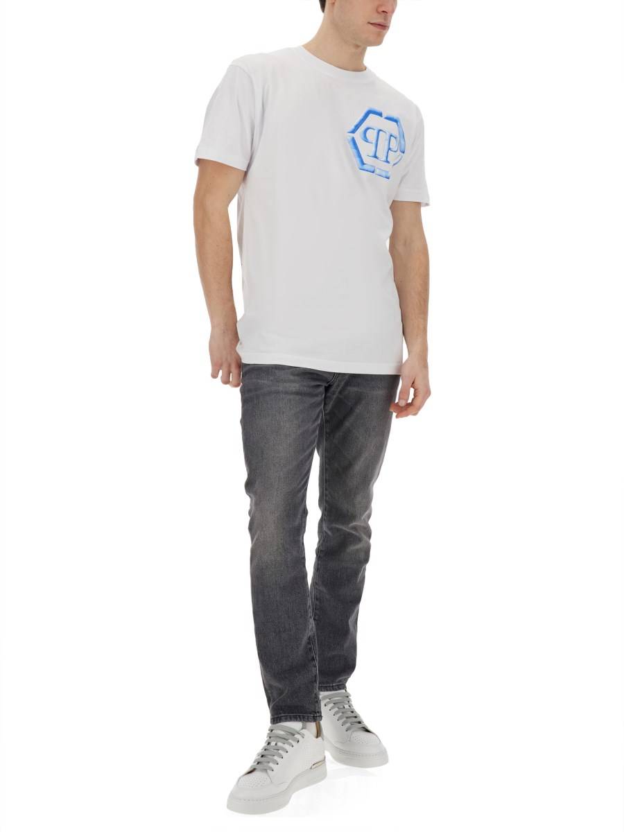 PHILIPP PLEIN T-SHIRT CON LOGO In Saldo