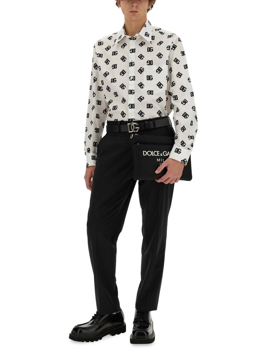 DOLCE & GABBANA CAMICIA CON LOGO DG ALL OVER Acquista Ora
