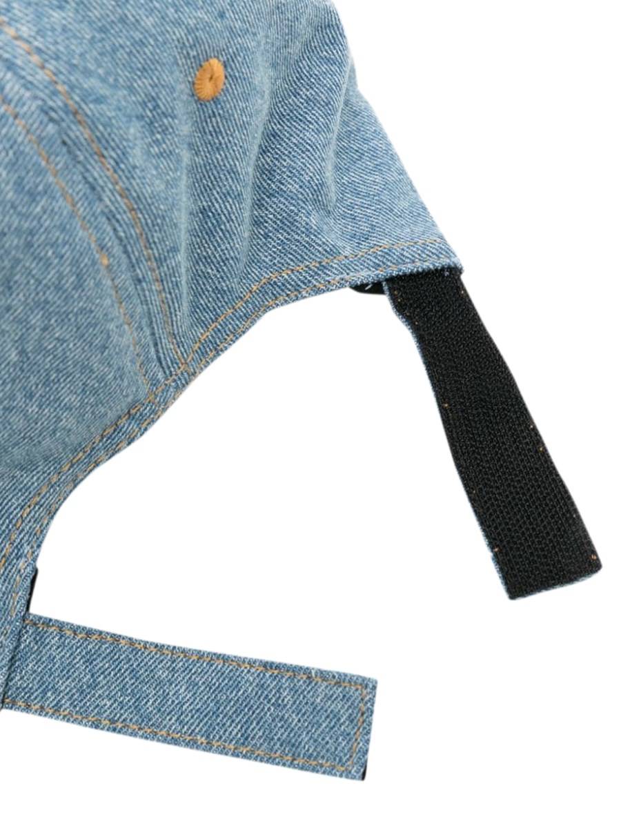 PALM ANGELS logo stone denim baseball cap Negozi Online