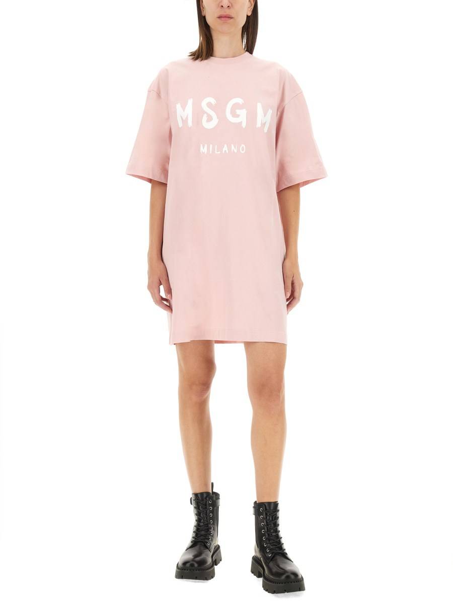 MSGM ABITO IN JERSEY DI COTONE CON LOGO Convenienza