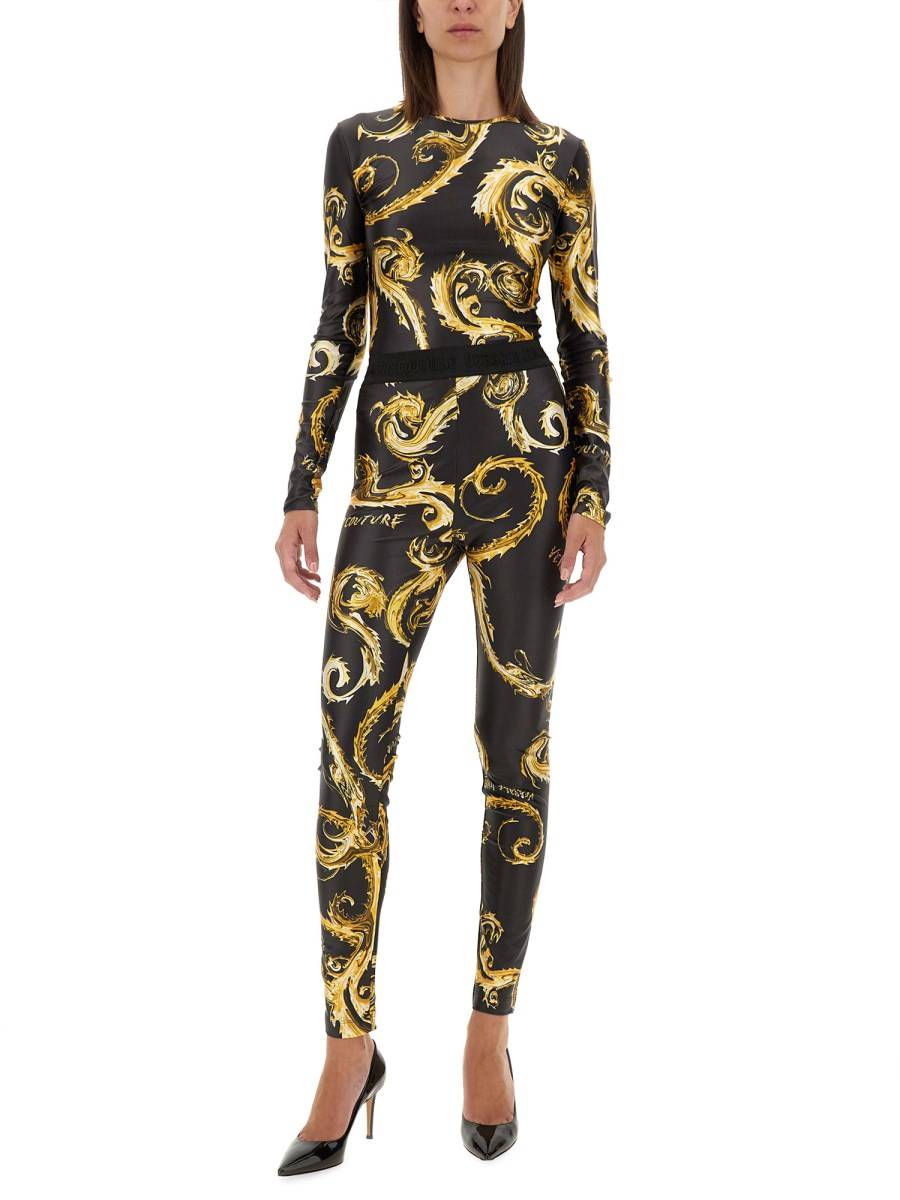 VERSACE JEANS COUTURE LEGGINGS CON STAMPA Outlet