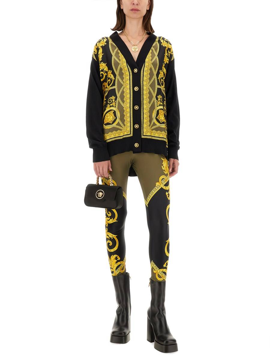VERSACE MAGLIA IN TWILL DI SETA COUPE DES DIEUX Offerte