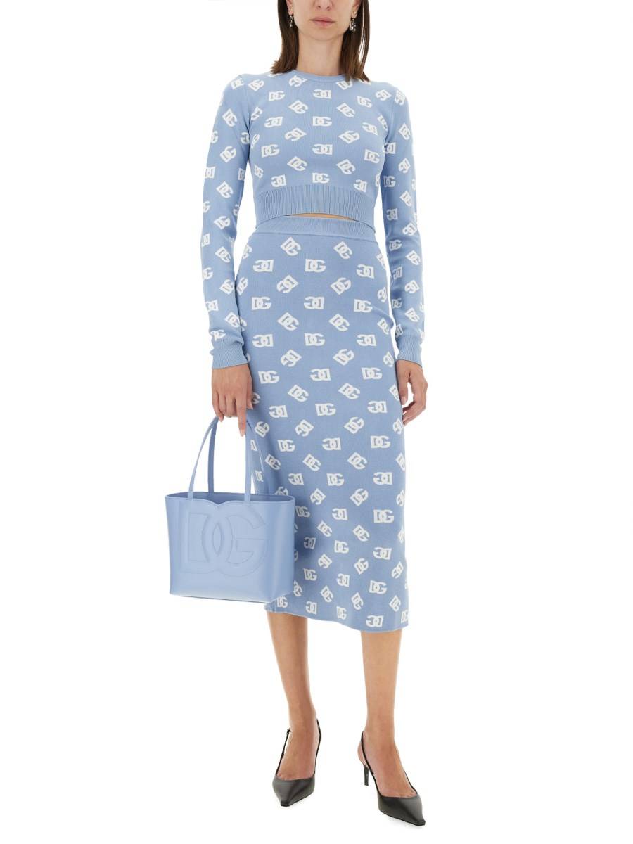 DOLCE & GABBANA MAGLIA CORTA IN VISCOSA JACQUARD Offerta Giorno del Papà